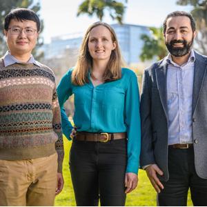 Ehsan Khatami, professor of physics; Hilary Hurst, program director and assistant professor of physics; Hiu-Yung Wong, Silicon Valley AMDT Endowed Chair in Electrical Engineering and associate professor.